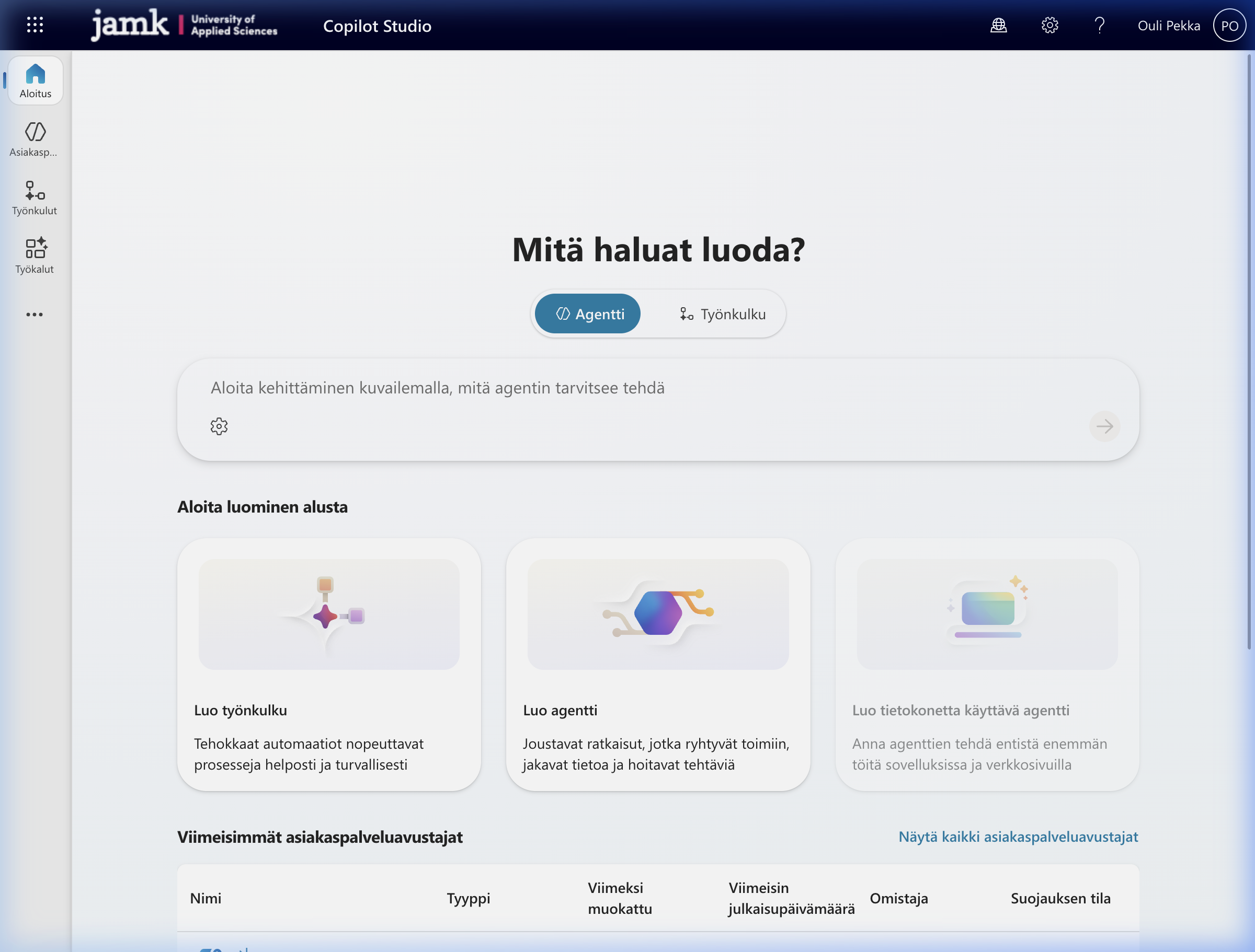 Copilot Studio — Dashboard